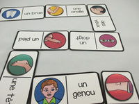 Parties du corps:  3 Parts of the Body Themed Vocabulary Games in French