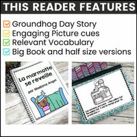 Le jour de la marmotte | French Groundhog Day Emergent Reader and Story Retell