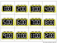 L'heure:  Telling Time to the Hour Bingo Game in French