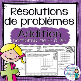 Résolutions de problèmes:  Addition Word Problems in French