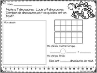 Résolutions de problèmes:  Addition Word Problems in French