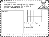 Résolutions de problèmes:  Addition Word Problems in French