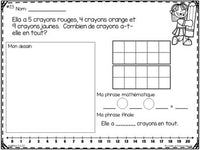 Résolutions de problèmes:  Addition Word Problems in French