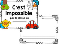 Probabilité:  Probability Themed Emergent Reader in French (C'est possible!)