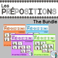 Les cartes à tâches:  French Preposition Task Cards BUNDLE