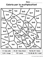 Colorie par les multiplications