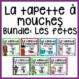 French Vocabulary Game BUNDLE - Tapette à mouches (les fêtes)