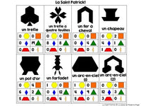 La Saint-Patrick:  French Saint Patrick's Day Pattern Block Pictures