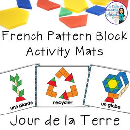 Jour de la Terre:  French Earth Day Pattern Block Pictures