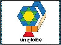 Jour de la Terre:  French Earth Day Pattern Block Pictures