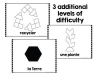 Jour de la Terre:  French Earth Day Pattern Block Pictures