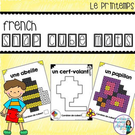 Le printemps:  French Spring Snap Cube Activity Mats