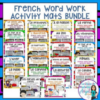 French Word Work Activity Mat Bundle