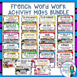 French Word Work Activity Mat Bundle