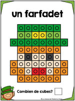 La Saint-Patrick:  French Saint Patrick's Day Snap Cube Activity Mats