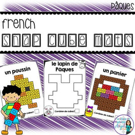 Pâques:  French Easter Snap Cube Activity Mats