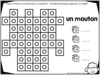 Pâques:  French Easter Snap Cube Activity Mats