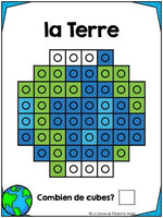 Jour de la Terre:  French Earth Day Snap Cube Activity Mats