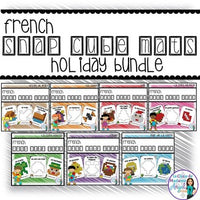 French Holiday Snap Cube Activity Mats BUNDLE