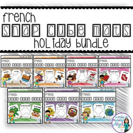 French Holiday Snap Cube Activity Mats BUNDLE