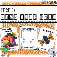 L'Halloween:  French Halloween Snap Cube Activity Mats