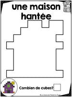 L'Halloween:  French Halloween Snap Cube Activity Mats