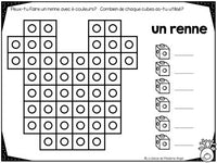 Noël:  French Christmas Snap Cube Activity Mats