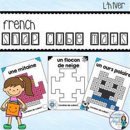 L’hiver:  French Winter Snap Cube Activity Mats