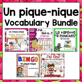 L'été:  French Summer Picnic Themed Vocabulary Bundle