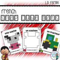 La ferme:  French Farm Snap Cube Activity Mats