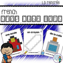 la Rentrée:  French Back to School Snap Cube Activity Mats