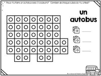 la Rentrée:  French Back to School Snap Cube Activity Mats