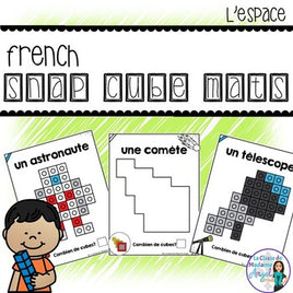 Espace:  French Space Snap Cube Activity Mats