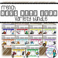 French Variety Snap Cube Activity Mats BUNDLE