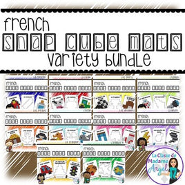 French Variety Snap Cube Activity Mats BUNDLE