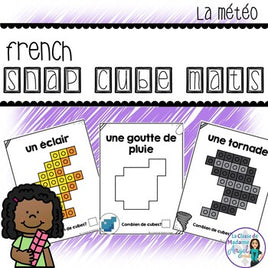 La météo:  French Weather Themed Snap Cube Activity Mats