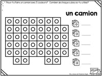 Le transport:  French Transportation Themed Snap Cube Activity Mats