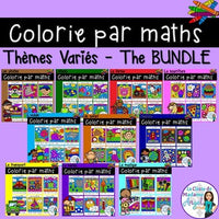 Colorie par maths: French Colour by Code Variety Themed Bundle