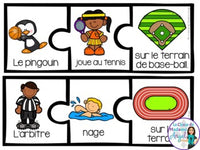 Les sports:  French Sports Themed Sentence Builder Cards