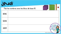 French Digital Math Problem of the Day for Google Classroom™ Grade 4 (January)