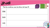 French Digital Math Problem of the Day for Google Classroom™ Grade 4 (February)