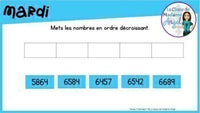 French Digital Math Problem of the Day for Google Classroom™ Grade 4 BUNDLE