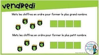 French Digital Math Problem of the Day for Google Classroom™ Grade 4 BUNDLE