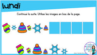 French Digital Math Problem of the Day for Google Classroom™ Grade 3 (January)