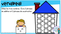 French Digital Math Problem of the Day for Google Classroom™ Grade 3 (January)