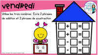 French Digital Math Problem of the Day for Google Classroom™ Grade 3 (February)