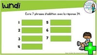 French Digital Math Problem of the Day for Google Classroom™ Grade 3 BUNDLE