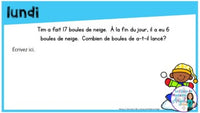 French Digital Math Problem of the Day for Google Classroom™ Grade 2 (January)