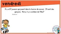 French Digital Math Problem of the Day for Google Classroom™ Grade 2 BUNDLE