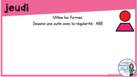 French Digital Math Problem of the Day for Google Classroom™ Grade 1 (February)